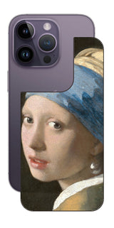 iPhone 14 pro用 背面 保護 フィルム 名画 プリント フェルメール 真珠の耳飾りの少女 （ ヨハネス・フェルメール Johannes Vermeer ）
