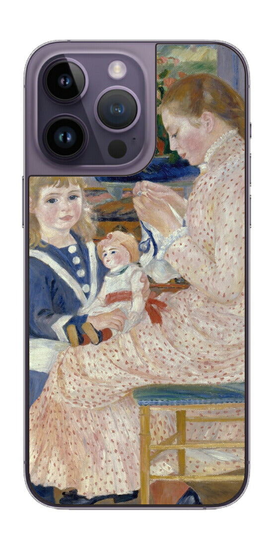 iPhone 14 pro Max用 背面 保護 フィルム 名画 プリント ルノワール ヴァルジュモンの午後（ ピエール＝オーギュスト・ルノワール Pierre-Auguste Renoir ）
