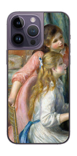 iPhone 14 pro Max用 背面 保護 フィルム 名画 プリント ルノワール ピアノを弾く二人の少女( ピエール=オーギュスト・ルノワール Pierre-Auguste Renoir )