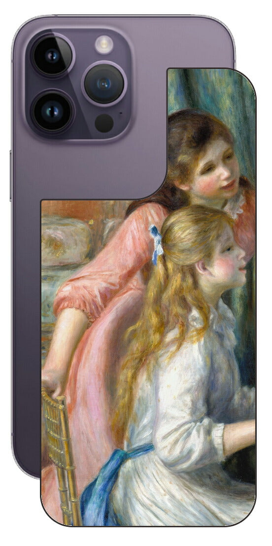 iPhone 14 pro Max用 背面 保護 フィルム 名画 プリント ルノワール ピアノを弾く二人の少女（ ピエール＝オーギュスト・ルノワール Pierre-Auguste Renoir ）