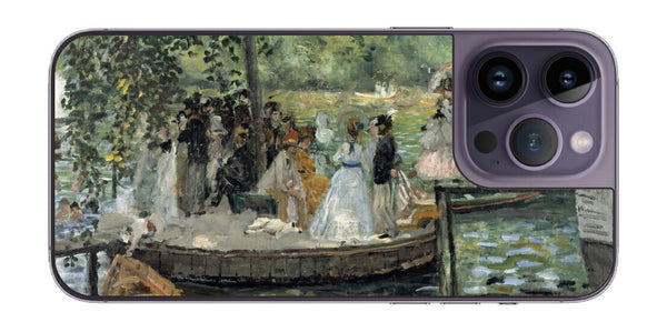 iPhone 14 pro Max用 背面 保護 フィルム 名画 プリント ルノワール ラ・グルヌイエール（ ピエール＝オーギュスト・ルノワール Pierre-Auguste Renoir ）