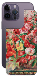 iPhone 14 pro Max用 背面 保護 フィルム 名画 プリント ルノワール 花々のバスケット( ピエール=オーギュスト・ルノワール Pierre-Auguste Renoir )