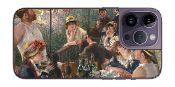 iPhone 14 pro Max用 背面 保護 フィルム 名画 プリント ルノワール 舟遊びをする人々の昼食（ ピエール＝オーギュスト・ルノワール Pierre-Auguste Renoir ）