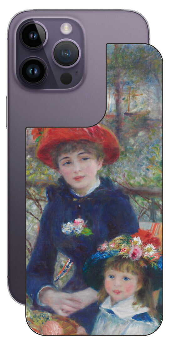 iPhone 14 pro Max用 背面 保護 フィルム 名画 プリント ルノワール 二人の姉妹（ ピエール＝オーギュスト・ルノワール Pierre-Auguste Renoir ）