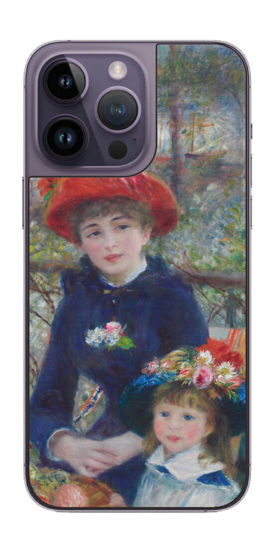 iPhone 14 pro Max用 背面 保護 フィルム 名画 プリント ルノワール 二人の姉妹（ ピエール＝オーギュスト・ルノワール Pierre-Auguste Renoir ）