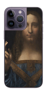 iPhone 14 pro Max用 背面 保護 フィルム 名画 プリント ダ・ヴィンチ サルバトール・ムンディ( レオナルド・ダ・ヴィンチ Leonardo da Vinci )
