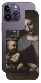 iPhone 14 pro Max用 背面 保護 フィルム 名画 プリント ダ・ヴィンチ 聖母子( レオナルド・ダ・ヴィンチ Leonardo da Vinci )