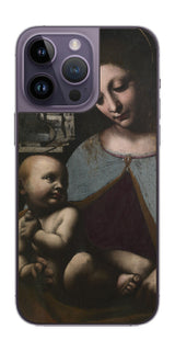 iPhone 14 pro Max用 背面 保護 フィルム 名画 プリント ダ・ヴィンチ 聖母子( レオナルド・ダ・ヴィンチ Leonardo da Vinci )