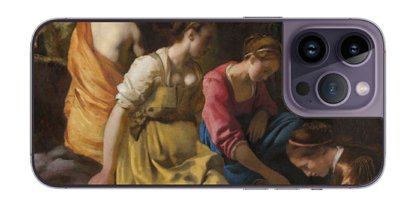 iPhone 14 pro Max用 背面 保護 フィルム 名画 プリント フェルメール ディアナとニンフたち （ ヨハネス・フェルメール Johannes Vermeer ）