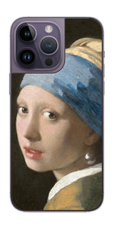 iPhone 14 pro Max用 背面 保護 フィルム 名画 プリント フェルメール 真珠の耳飾りの少女 ( ヨハネス・フェルメール Johannes Vermeer )