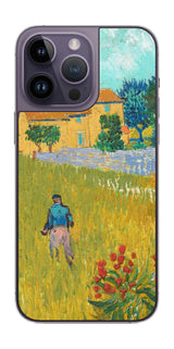 iPhone 14 pro Max用 背面 保護 フィルム 名画 プリント ゴッホ プロヴァンスの農家( フィンセント ファン ゴッホ Vincent Willem van Gogh )