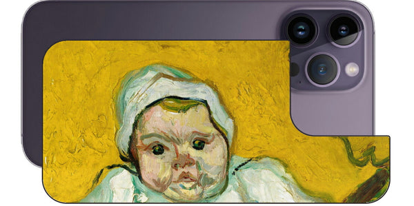 iPhone 14 pro Max用 背面 保護 フィルム 名画 プリント ゴッホ ルーラン夫人と赤ちゃん（ フィンセント ファン ゴッホ Vincent Willem van Gogh ）