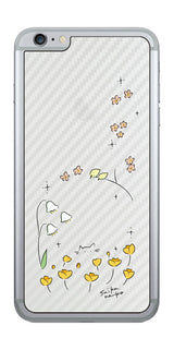 iPhone 6 Plus / 6s Plus用 【コラボ プリント Design by すいかねこ 009 】 カーボン調 背面 保護 フィルム 日本製