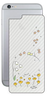 iPhone 6 Plus / 6s Plus用 【コラボ プリント Design by すいかねこ 009 】 カーボン調 背面 保護 フィルム 日本製