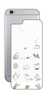 iPhone 6 / 6s用 【コラボ プリント Design by すいかねこ 001 】 背面 保護 フィルム 日本製