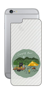 iPhone 6 / 6s用 【コラボ プリント Design by すいかねこ 005 】 カーボン調 背面 保護 フィルム 日本製