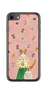 iPhone SE 2020 第2世代 / iPhone 8用 【コラボ プリント Design by よこお さとみ 004 】 背面 保護 フィルム 日本製