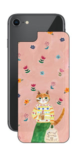 iPhone SE 2020 第2世代 / iPhone 8用 【コラボ プリント Design by よこお さとみ 004 】 背面 保護 フィルム 日本製