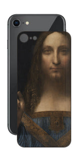 iPhone SE 第2世代用 背面 保護 フィルム 名画 プリント ダ・ヴィンチ サルバトール・ムンディ( レオナルド・ダ・ヴィンチ Leonardo da Vinci )