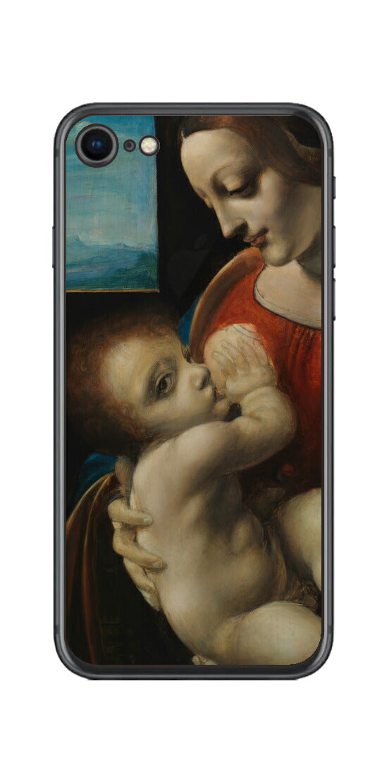 iPhone SE  第2世代用 背面 保護 フィルム 名画 プリント ダ・ヴィンチ リッタの聖母（ レオナルド・ダ・ヴィンチ Leonardo da Vinci ）