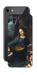 iPhone SE 第2世代用 背面 保護 フィルム 名画 プリント ダ・ヴィンチ 岩窟の聖母( レオナルド・ダ・ヴィンチ Leonardo da Vinci )