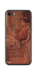 iPhone SE 第2世代用 背面 保護 フィルム 名画プリント グスタフ クリムト サッフォー