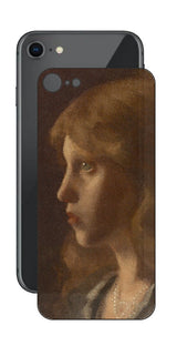 iPhone SE 第2世代用 背面 保護 フィルム 名画プリント グスタフ クリムト 横顔をみせる少女