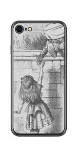 iPhone SE 第2世代用 背面 保護 フィルム 名画プリント ジョン・テニエル ( John Tenniel ) ハンプティ・ダンプティ
