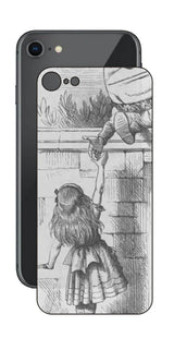 iPhone SE 第2世代用 背面 保護 フィルム 名画プリント ジョン・テニエル ( John Tenniel ) ハンプティ・ダンプティ
