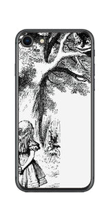 iPhone SE 第2世代用 背面 保護 フィルム 名画プリント ジョン・テニエル ( John Tenniel ) チェシャ猫
