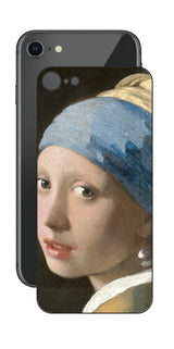 iPhone SE 第2世代用 背面 保護 フィルム 名画 プリント フェルメール 真珠の耳飾りの少女 ( ヨハネス・フェルメール Johannes Vermeer )