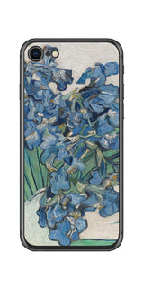 iPhone SE 第2世代用 背面 保護 フィルム 名画 プリント ゴッホ アイリス( フィンセント ファン ゴッホ Vincent Willem van Gogh )