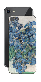 iPhone SE 第2世代用 背面 保護 フィルム 名画 プリント ゴッホ アイリス( フィンセント ファン ゴッホ Vincent Willem van Gogh )