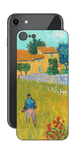iPhone SE 第2世代用 背面 保護 フィルム 名画 プリント ゴッホ プロヴァンスの農家( フィンセント ファン ゴッホ Vincent Willem van Gogh )