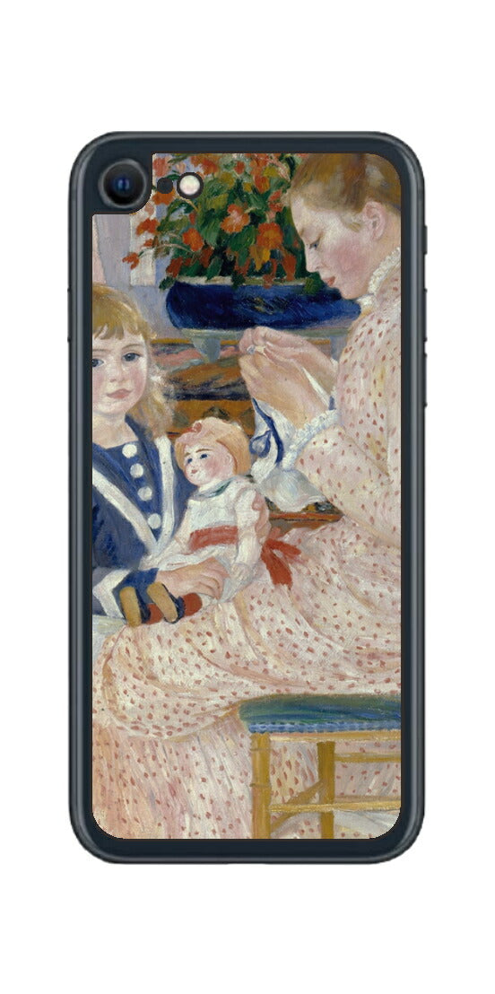 iPhone SE 2022 第3世代用 背面 保護 フィルム 名画 プリント ルノワール ヴァルジュモンの午後（ ピエール＝オーギュスト・ルノワール Pierre-Auguste Renoir ）