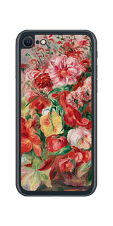 iPhone SE 2022 第3世代用 背面 保護 フィルム 名画 プリント ルノワール 花々のバスケット( ピエール=オーギュスト・ルノワール Pierre-Auguste Renoir )