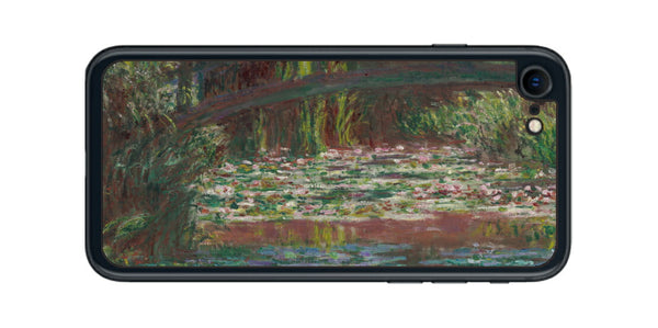 iPhone SE 2022 第3世代用 背面 保護 フィルム 名画プリント クロード・モネ （ Claude Monet ) 睡蓮の池