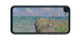 iPhone SE 2022 第3世代用 背面 保護 フィルム 名画プリント クロード・モネ ( Claude Monet ) プールヴィルの断崖の上の散歩