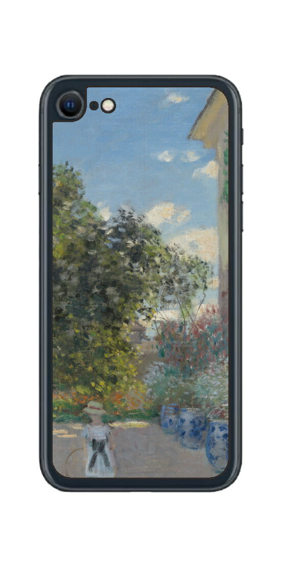 iPhone SE 2022 第3世代用 背面 保護 フィルム 名画プリント クロード・モネ （ Claude Monet ) アルジャントゥイユの画家の家