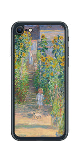 iPhone SE 2022 第3世代用 背面 保護 フィルム 名画プリント クロード・モネ ( Claude Monet ) ヴェトゥイユの画家の庭