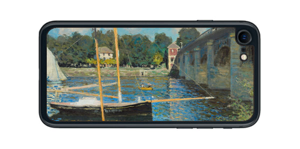 iPhone SE 2022 第3世代用 背面 保護 フィルム 名画プリント クロード・モネ （ Claude Monet ) アルジャントゥイユの橋