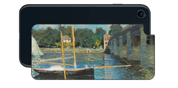 iPhone SE 2022 第3世代用 背面 保護 フィルム 名画プリント クロード・モネ （ Claude Monet ) アルジャントゥイユの橋