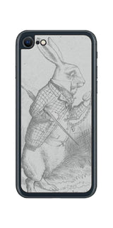 iPhone SE 2022 第3世代用 背面 保護 フィルム 名画プリント ジョン・テニエル ( John Tenniel ) 白ウサギ