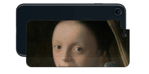 iPhone SE 2022 第3世代用 背面 保護 フィルム 名画 プリント フェルメール 少女 （ ヨハネス・フェルメール Johannes Vermeer ）