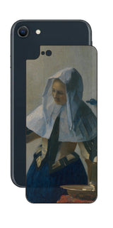 iPhone SE 2022 第3世代用 背面 保護 フィルム 名画 プリント フェルメール 水差しを持つ若い女性 ( ヨハネス・フェルメール Johannes Vermeer )