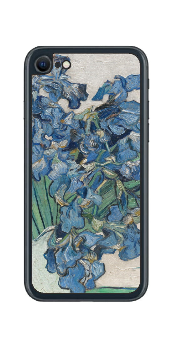 iPhone SE 2022 第3世代用 背面 保護 フィルム 名画 プリント ゴッホ アイリス（ フィンセント ファン ゴッホ Vincent Willem van Gogh ）