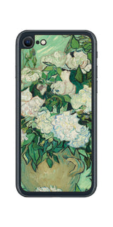 iPhone SE 2022 第3世代用 背面 保護 フィルム 名画 プリント ゴッホ バラ( フィンセント ファン ゴッホ Vincent Willem van Gogh )