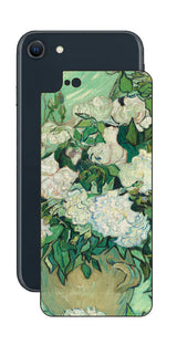 iPhone SE 2022 第3世代用 背面 保護 フィルム 名画 プリント ゴッホ バラ( フィンセント ファン ゴッホ Vincent Willem van Gogh )