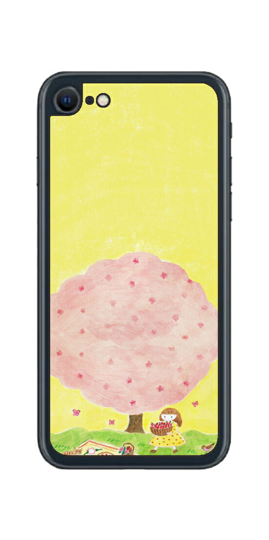 iPhone SE 2022 第3世代用 【コラボ プリント Design by よこお さとみ 003 】 背面 保護 フィルム 日本製