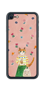 iPhone SE 2022 第3世代用 【コラボ プリント Design by よこお さとみ 004 】 背面 保護 フィルム 日本製